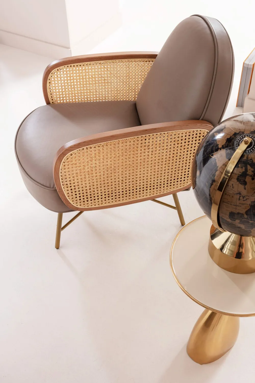 KARE Design Nojatuolit*Bahia Nojatuoli, Nahka, Rottinki