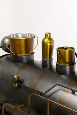 KARE Design Baarit*Bar Steamlock Baari Veturi, Teräs, Mangopuu 225cm