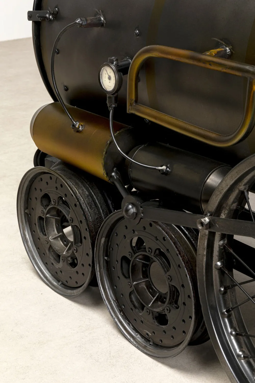 KARE Design Baarit*Bar Steamlock Baari Veturi, Teräs, Mangopuu 225cm