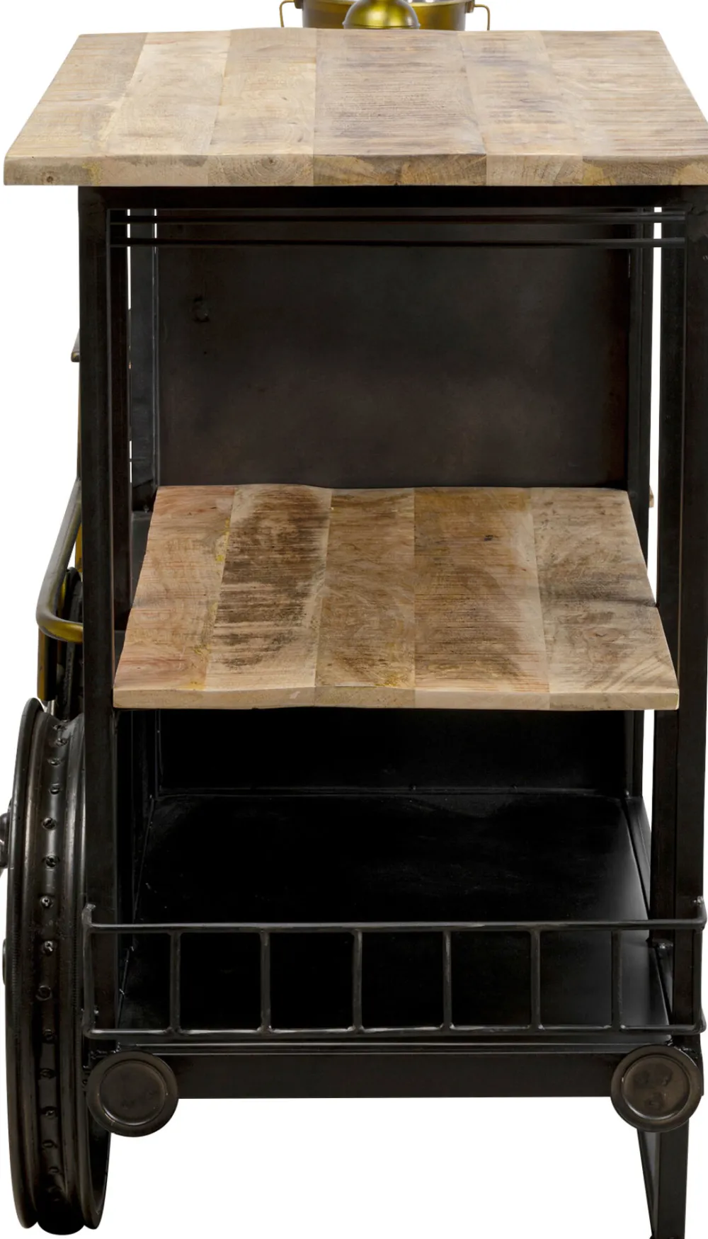 KARE Design Baarit*Bar Steamlock Baari Veturi, Teräs, Mangopuu 225cm