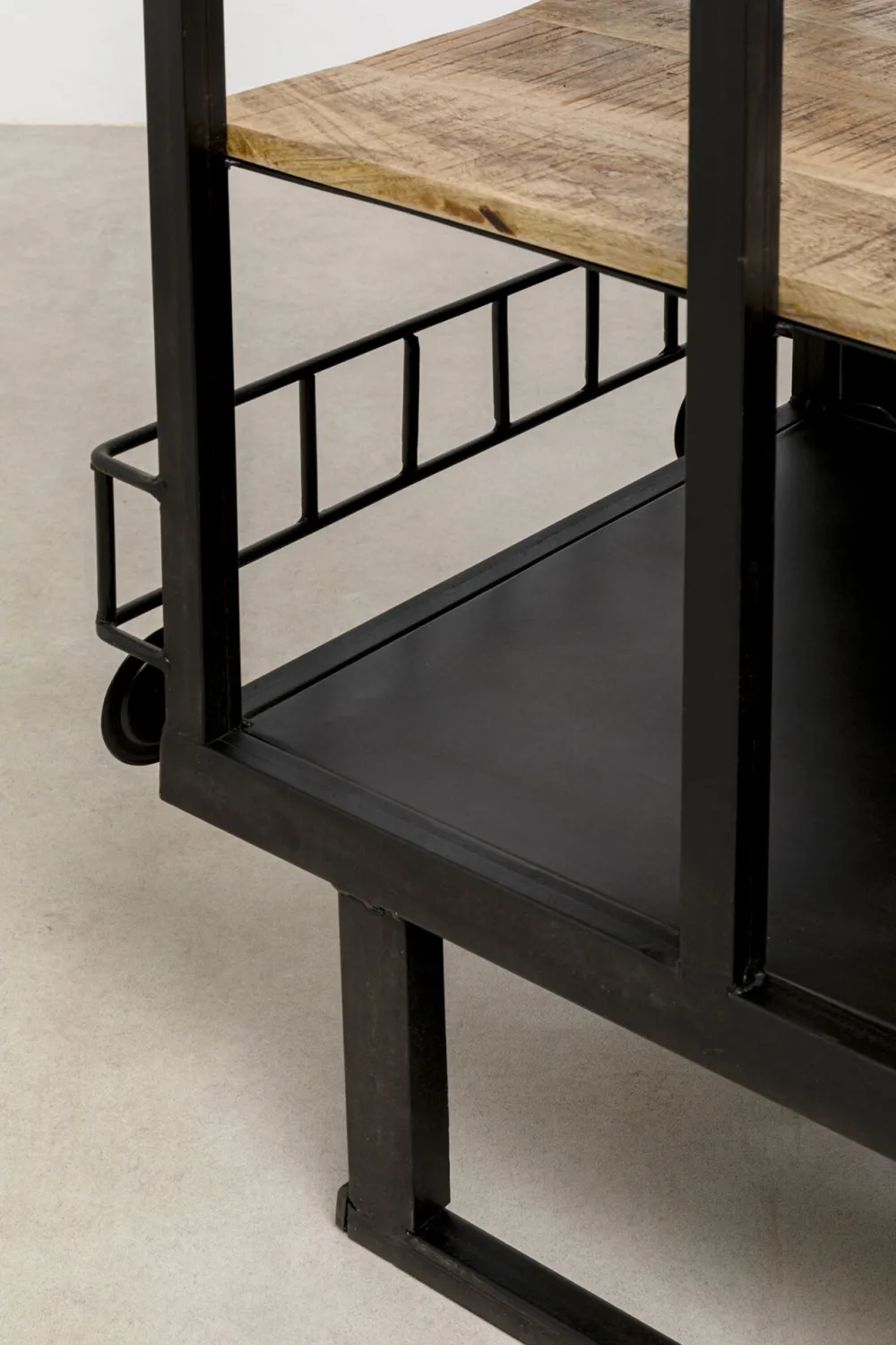 KARE Design Baarit*Bar Steamlock Baari Veturi, Teräs, Mangopuu 225cm