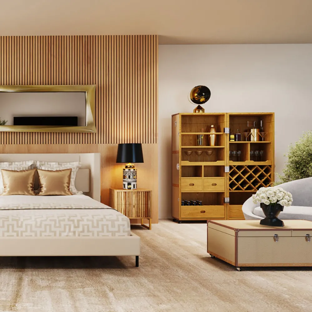 KARE Design Baarit*Bar Venezia Baarikaappi, Kermanvärinen