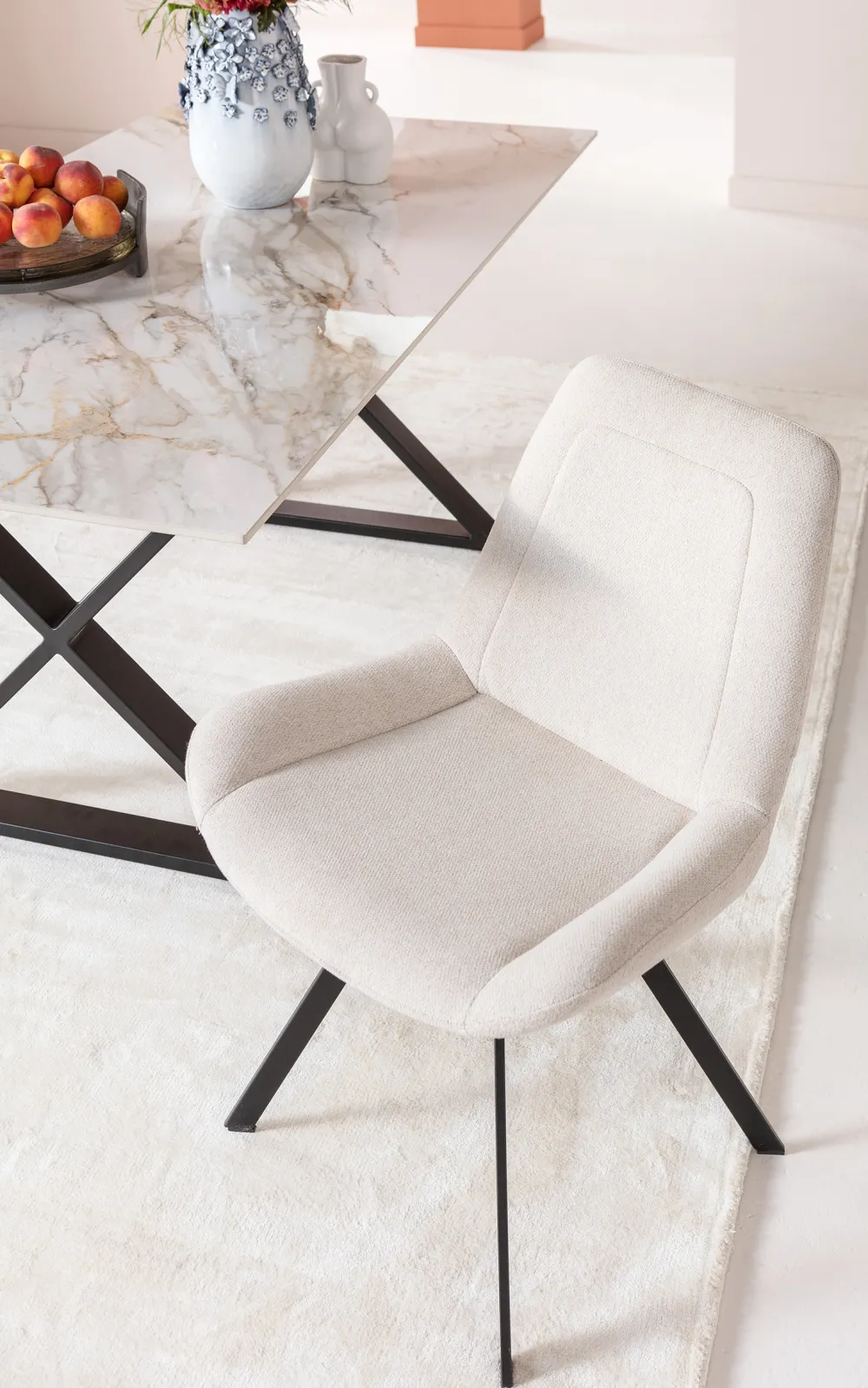 KARE Design Tuolit*Baron Pyörivä Tuoli Kermanvärinen