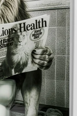 KARE Design Taulut|Olohuone*Bath Lion Leijona Lasitaulu 60x80cm