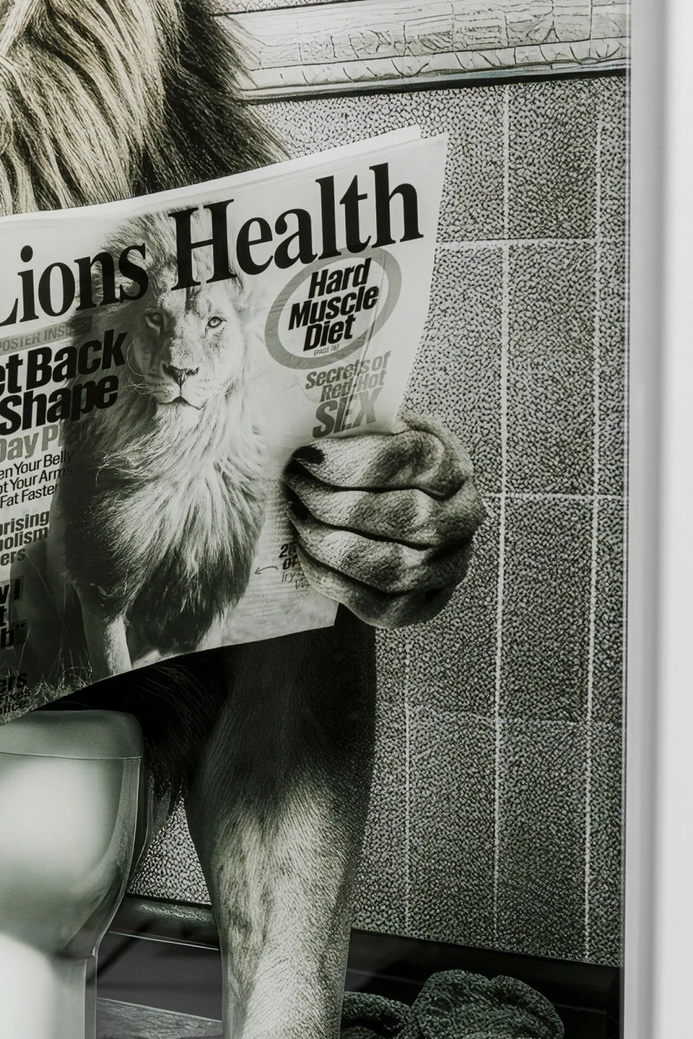 KARE Design Taulut|Olohuone*Bath Lion Leijona Lasitaulu 60x80cm