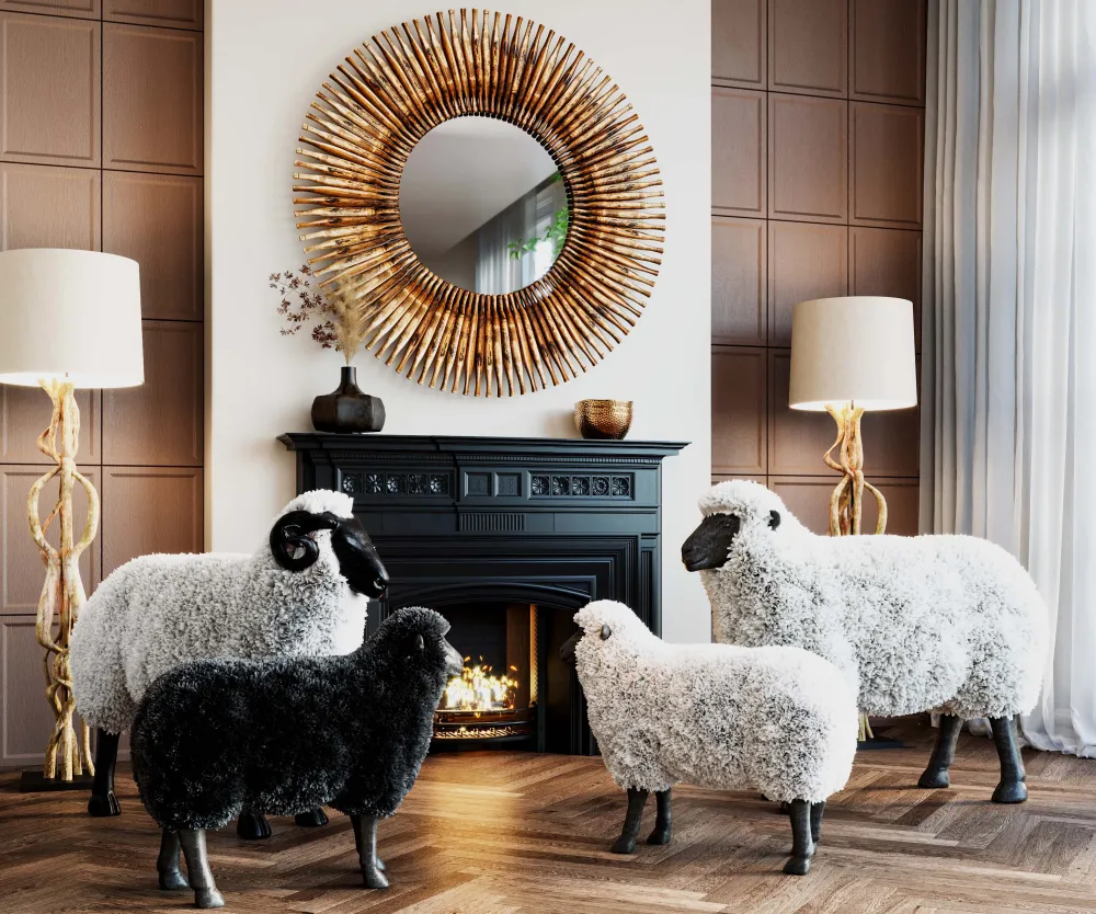 KARE Design Jalalliset Koriste-Esineet*Bathilde Pässi Valkoinen 73cm