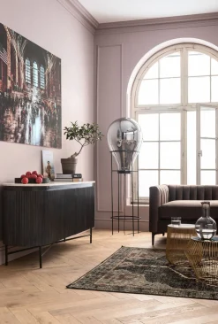 KARE Design Sohvapöydät|Olohuone*Beam Sivupöytä - Valkoinen, Marmori, Messinki Ø32cm