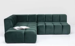 KARE Design Kulmasohvat*Belami Kulmasohva - Samettia, Tummanvihreä, Vasen 265cm