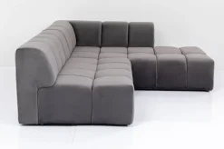 KARE Design Kulmasohvat*Belami Velvet Kulmasohva - Samettia, Harmaa, Oikea