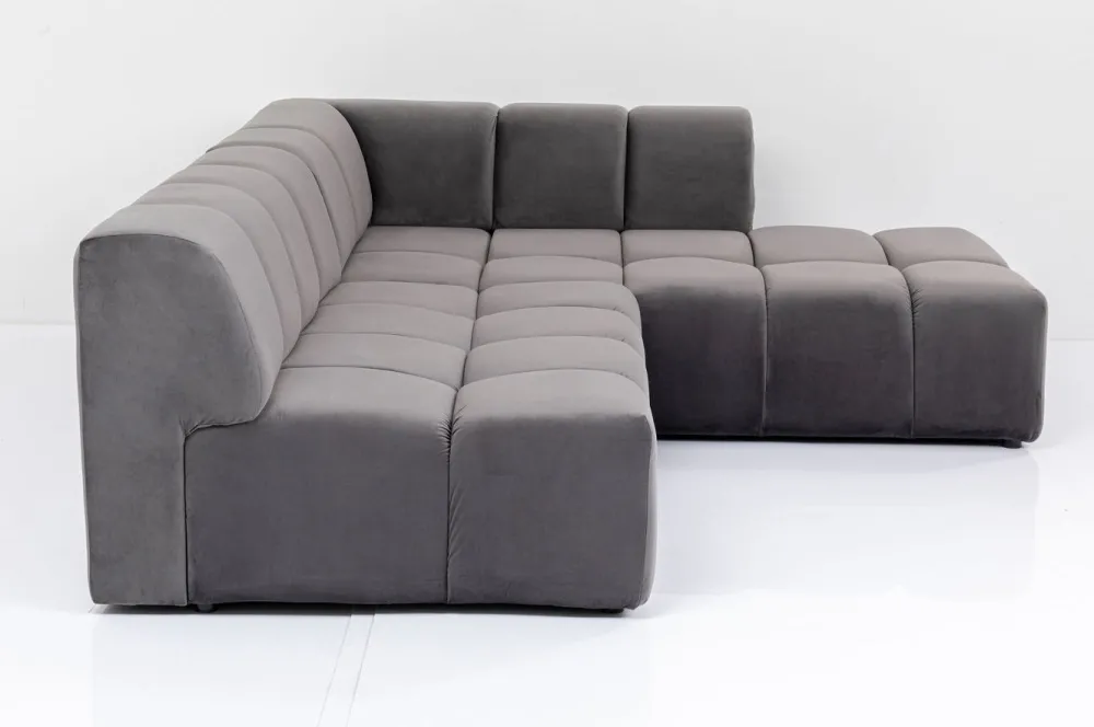 KARE Design Kulmasohvat*Belami Velvet Kulmasohva - Samettia, Harmaa, Oikea