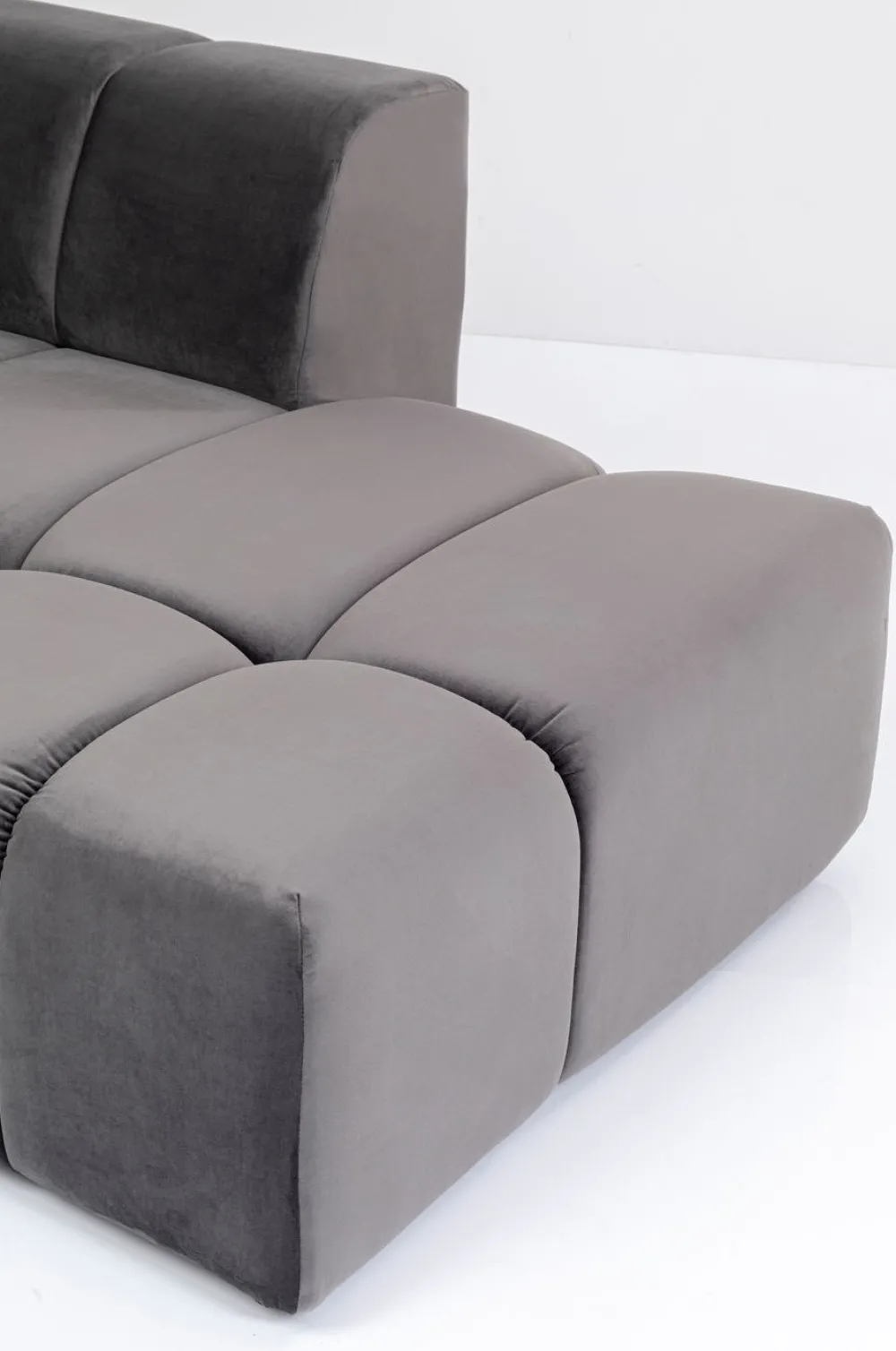 KARE Design Kulmasohvat*Belami Velvet Kulmasohva - Samettia, Harmaa, Oikea