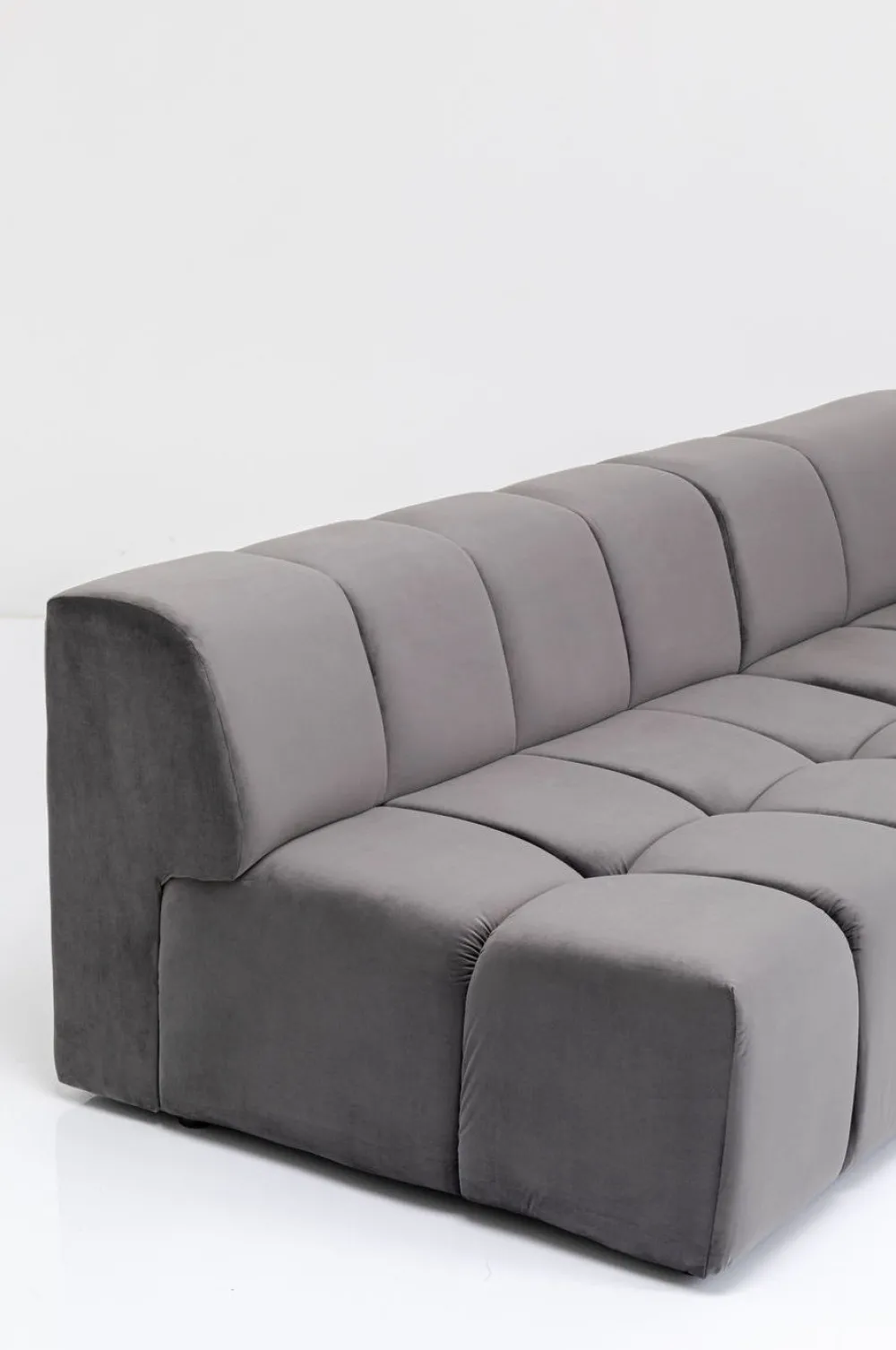 KARE Design Kulmasohvat*Belami Velvet Kulmasohva - Samettia, Harmaa, Oikea