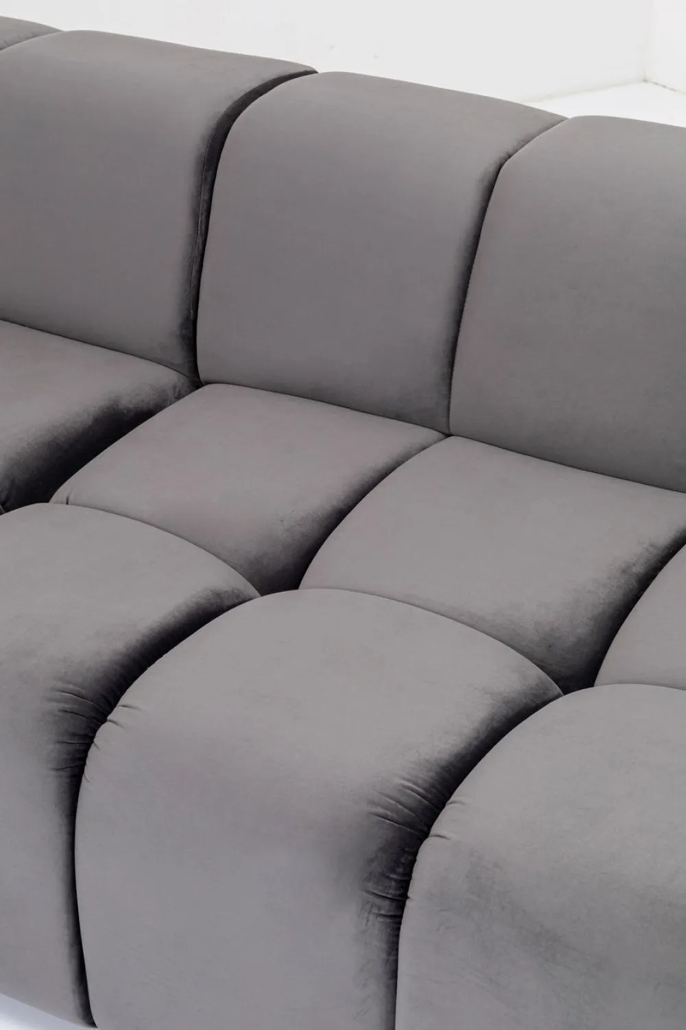 KARE Design Kulmasohvat*Belami Velvet Kulmasohva -samettia, Harmaa, Vasen