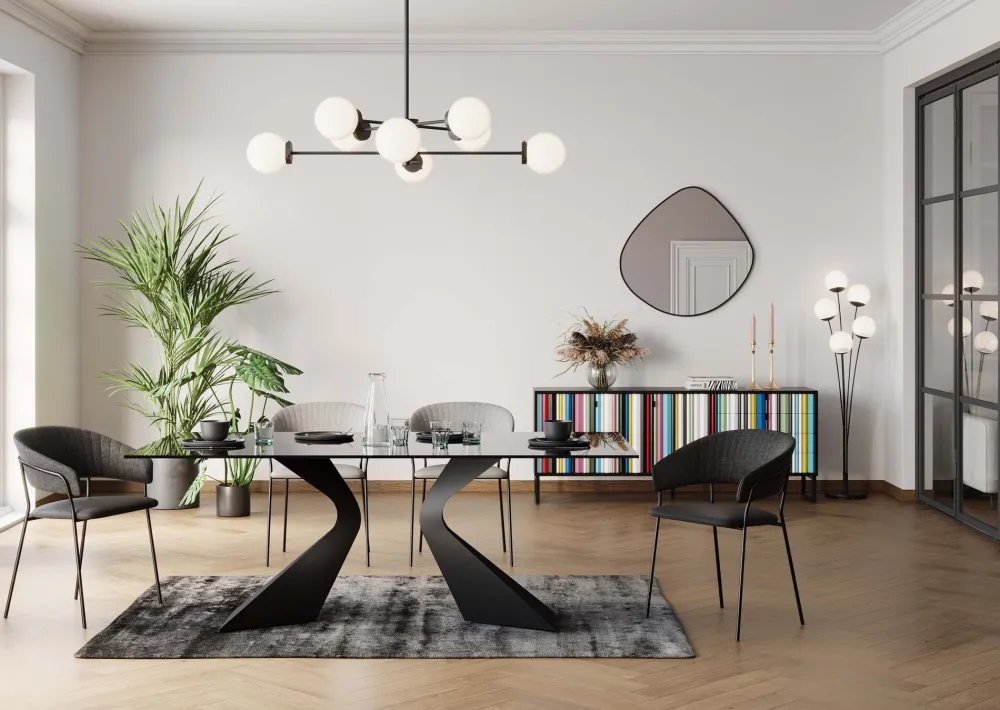 KARE Design Tuolit*Belle Tuoli Käsinojilla - Antrasiitti (2/Setti)