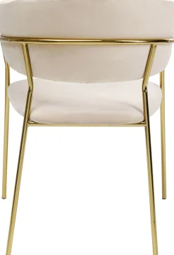 KARE Design Tuolit*Belle Tuoli Käsinojilla - Sametti, Kermanvärinen (2/Setti)