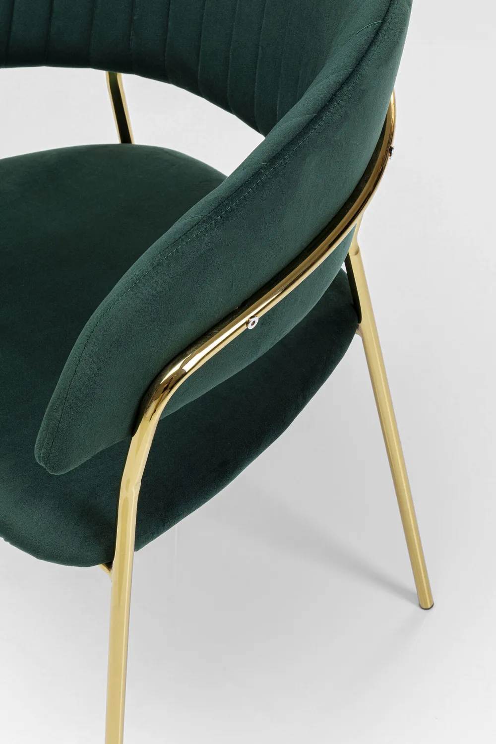 KARE Design Tuolit*Belle Tuoli Käsinojilla - Sametti, Vihreä (2/Setti)