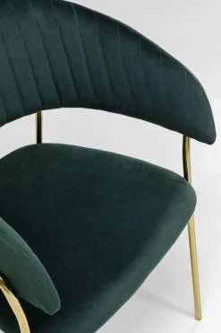 KARE Design Tuolit*Belle Tuoli Käsinojilla - Sametti, Vihreä (2/Setti)