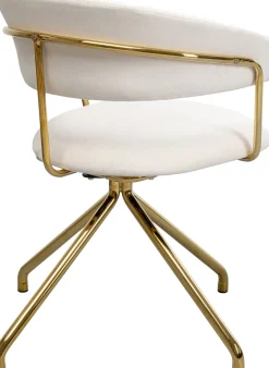 KARE Design Tuolit*Belle Velvet Kääntyvä Tuoli, Samettia, Kermanvärinen