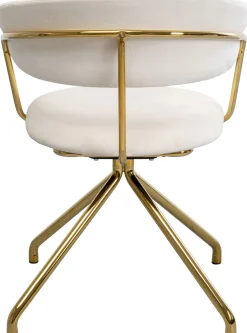 KARE Design Tuolit*Belle Velvet Kääntyvä Tuoli, Samettia, Kermanvärinen