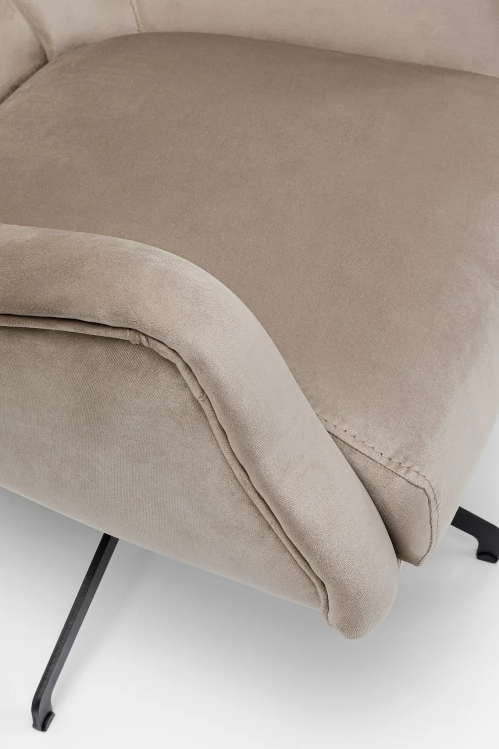 KARE Design Nojatuolit*Bellissima Pyörivä Nojatuoli - Samettia, Beige