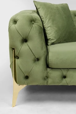 KARE Design Sohvat*Bellissima Sohva 3-istuttava - Sametti, Vihreä 240cm