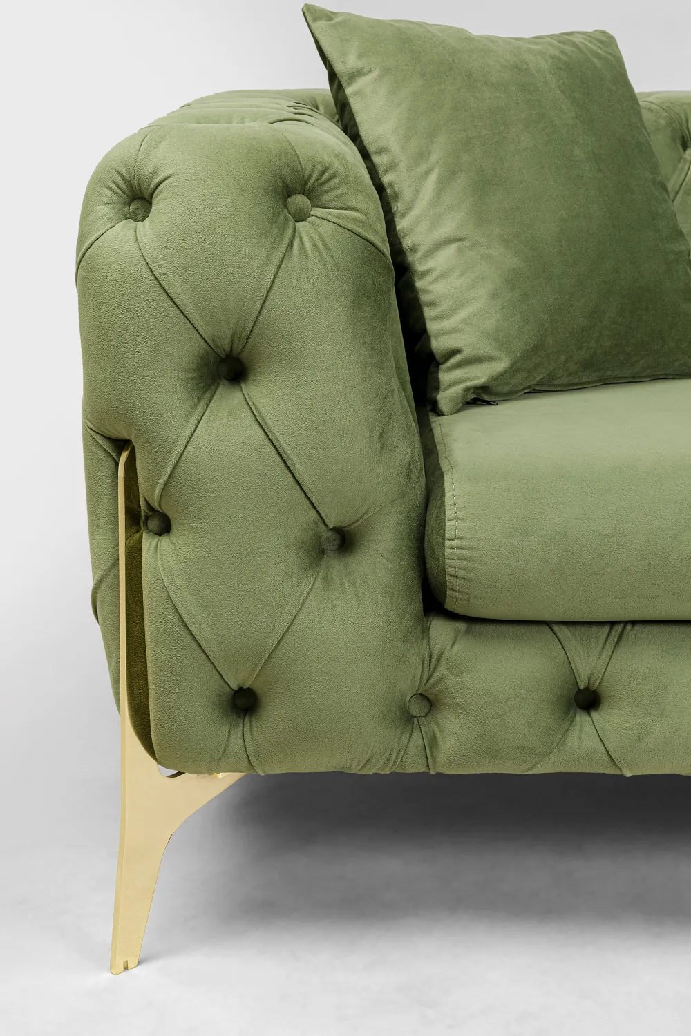 KARE Design Sohvat*Bellissima Sohva 3-istuttava - Sametti, Vihreä 240cm