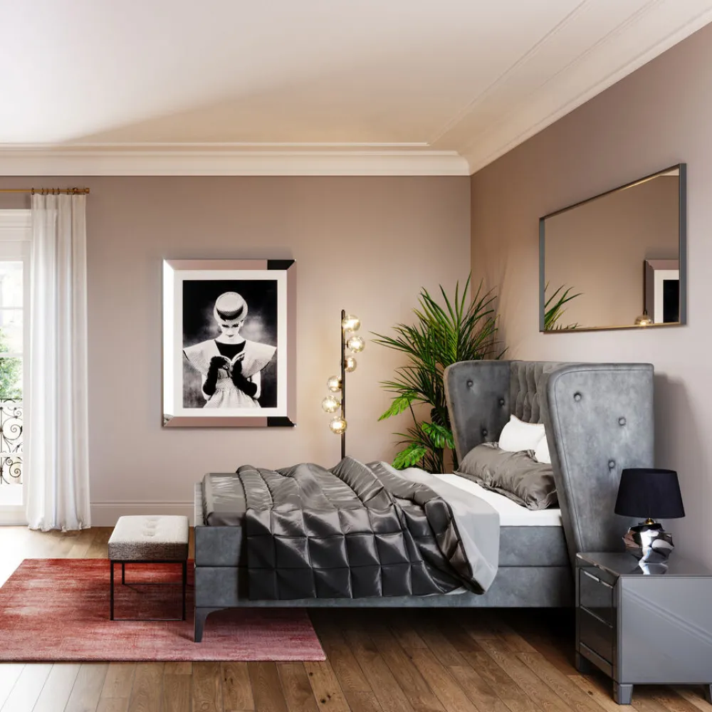 KARE Design Sängyt*Benito Moon Grey Säbnky Harmaa 180x200cm