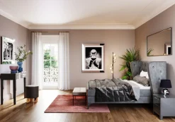 KARE Design Sängyt*Benito Moon Grey Säbnky Harmaa 180x200cm