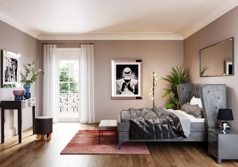 KARE Design Sängyt*Benito Moon Grey Säbnky Harmaa 180x200cm