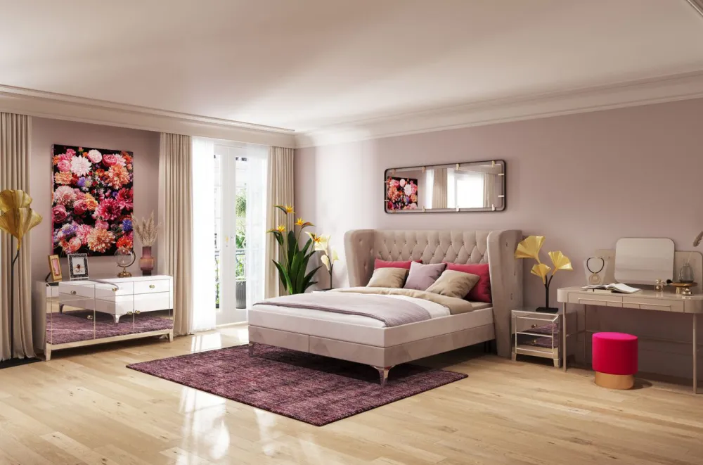 KARE Design Sängyt*Benito Moon Sänky, Harmaa 180x200cm