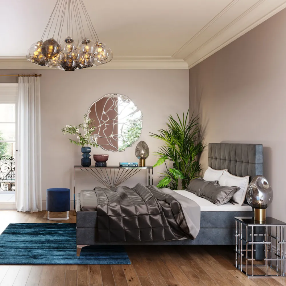 KARE Design Sängyt*Benito Star Sänky, Harmaa 180x200cm