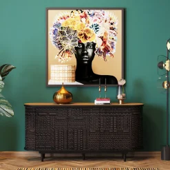 KARE Design Lipastot*Berber Senkki, Mangopuuta, Musta 160x75cm