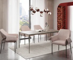 KARE Design Tuolit*Bess Flitter Tuoli Käsinojilla, Beige