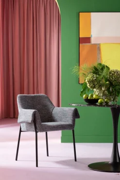 KARE Design Tuolit*Bess Flitter Tuoli Käsinojilla, Harmaa