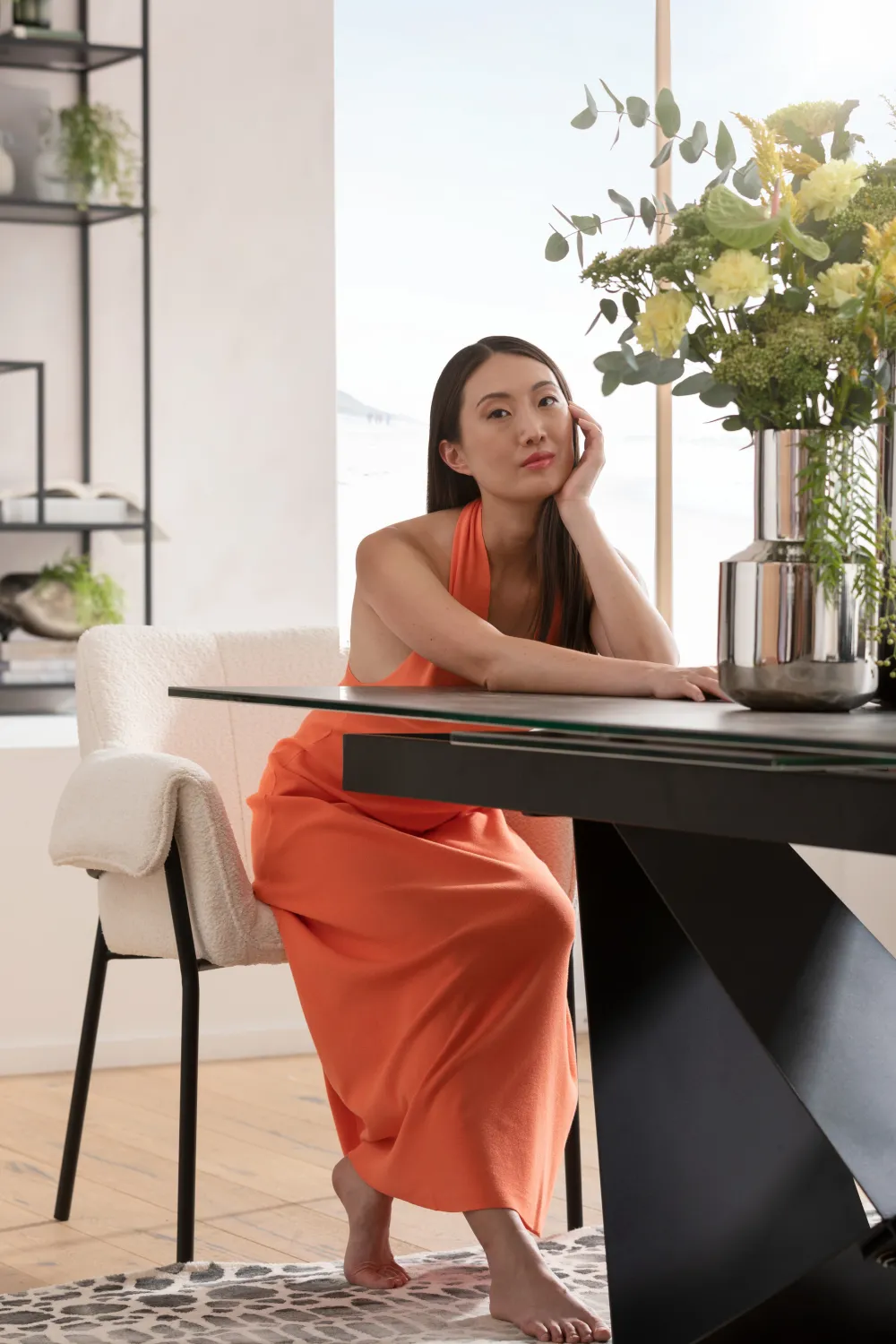 KARE Design Tuolit*Bess Tuoli Käsinojilla, Kermanvärinen