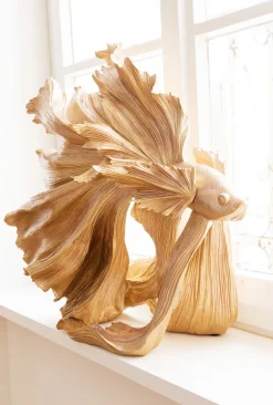 KARE Design Koriste-Esineet*Betta Fish Small Kala Koriste-esine, Kulta