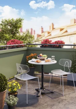 KARE Design Baaripöydät*Bistro Table Kaffeehaus Pyöreä Pöytä, Valkoinen Ø 60