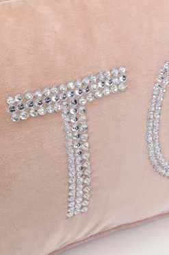 KARE Design Sisustustyynyt|Olohuone*Bitch Helmikirjailtu Tyyny Roosa 35x60 Cm