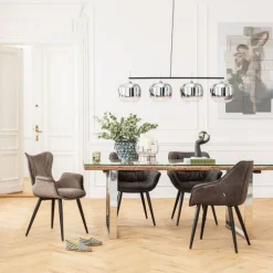 KARE Design Tuolit*Black Marshall Velvet Tuoli Harmaa