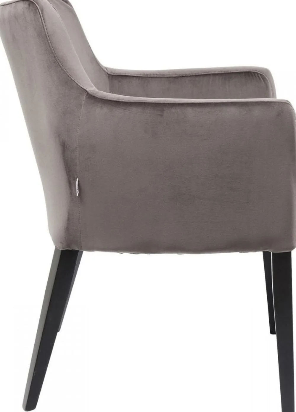 KARE Design Tuolit*Black Mode Velvet Tuoli Käsinojilla, Harmaa