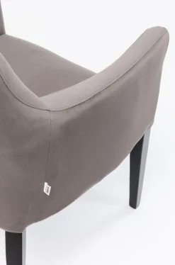 KARE Design Tuolit*Black Mode Velvet Tuoli Käsinojilla, Harmaa