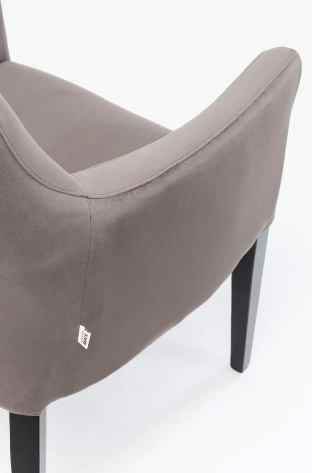 KARE Design Tuolit*Black Mode Velvet Tuoli Käsinojilla, Harmaa