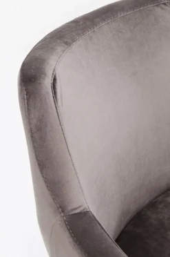 KARE Design Tuolit*Black Mode Velvet Tuoli Käsinojilla, Harmaa