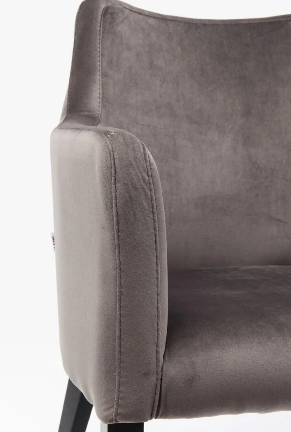KARE Design Tuolit*Black Mode Velvet Tuoli Käsinojilla, Harmaa
