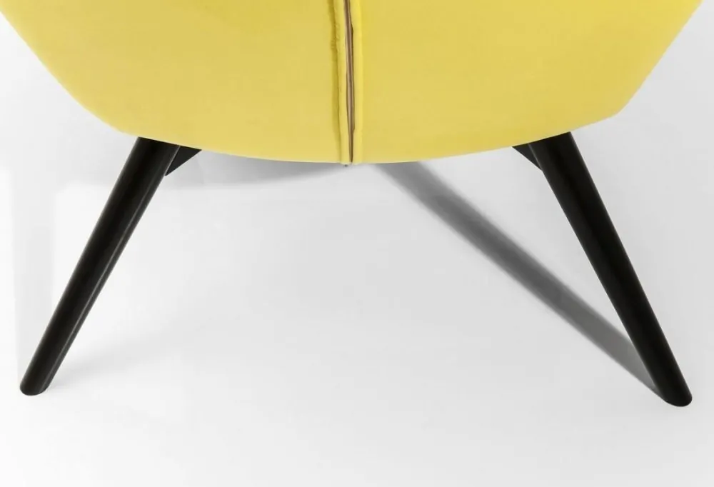 KARE Design Olohuone|Nojatuolit*Black Vicky Velvet Nojatuoli, Keltainen