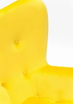 KARE Design Olohuone|Nojatuolit*Black Vicky Velvet Nojatuoli, Keltainen