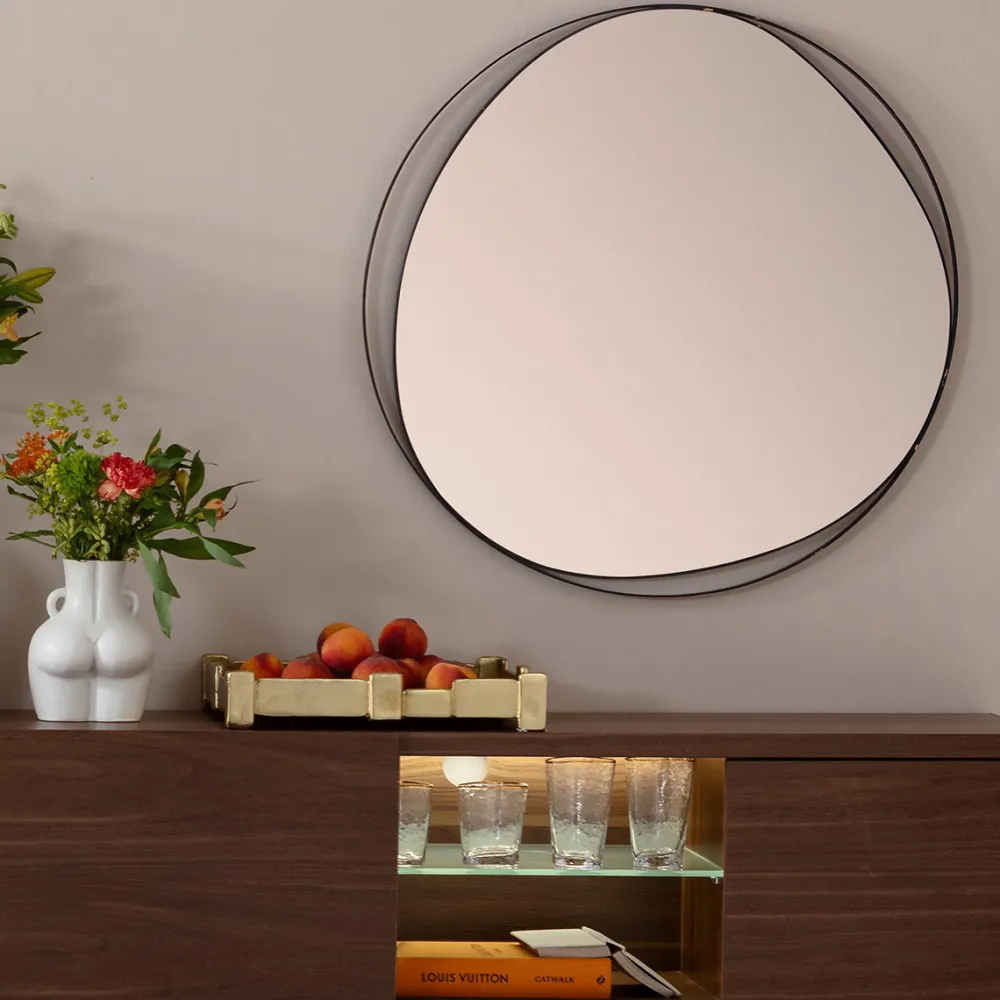 KARE Design Peilit*Bonita Seinäpeili, Musta Ø80cm