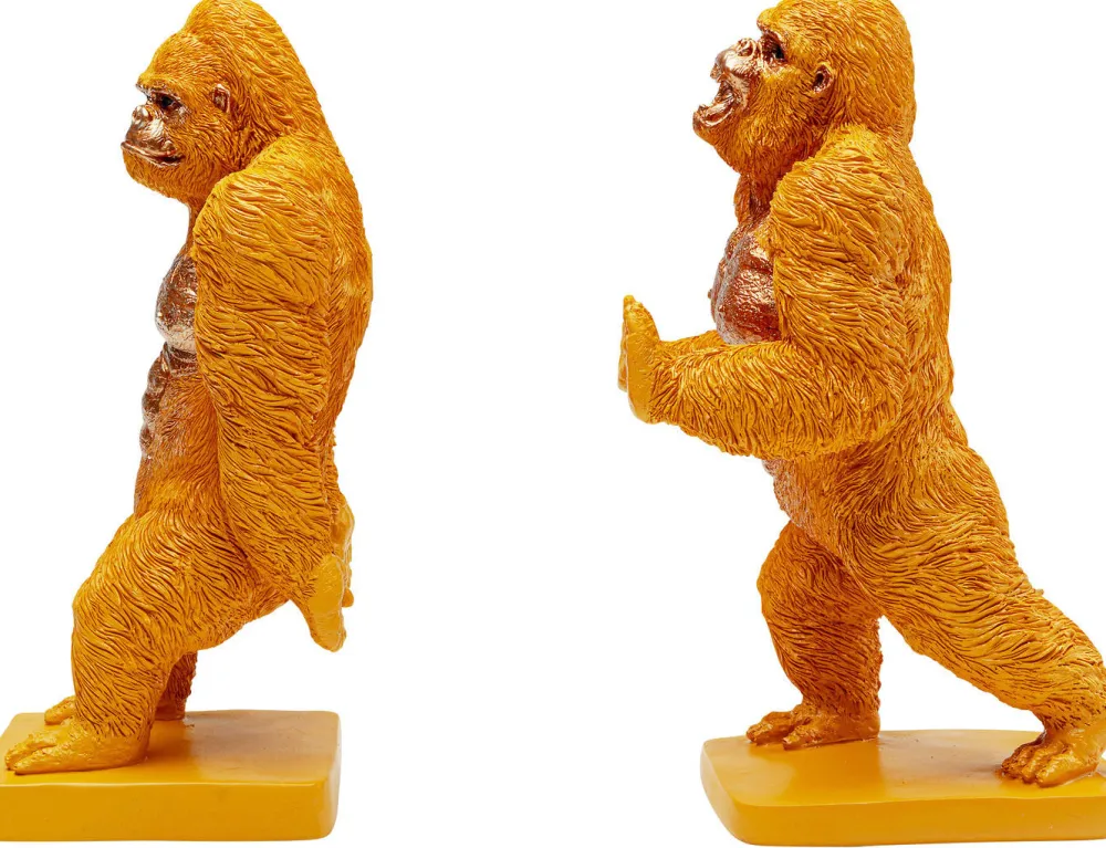 KARE Design Kirjatuet*Bookend Gorilla Orange (2/Set)