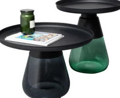 KARE Design Sohvapöydät|Olohuone*Bottiglia Sivupöytä, Vihreä/musta Ø50cm