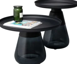 KARE Design Sohvapöydät|Olohuone*Bottiglia Smoke Sivupöytä, Musta Ø 60cm